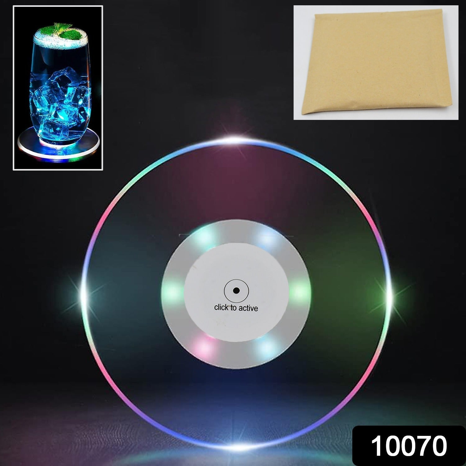 Colorful LED Cocktail Coaster Colorful LED Cocktail Coaster